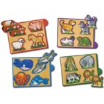 Дървени пъзели с животни Melissa & Doug - 4 броя 14790 1