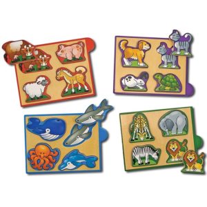 Дървени пъзели с животни Melissa & Doug - 4 броя 14790 1