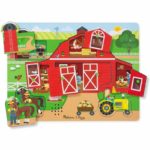 Дървен музикален пъзел с дръжки Около ферма Melissa & Doug 42800 (1)