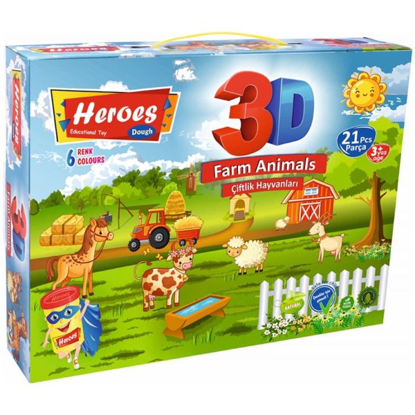 Комплект моделин за моделиране на Селскостопански животни PLAY DOUGH ERN 570 (1)