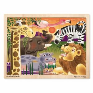 Дървен пъзел - Сафари - 24 части Melissa & Doug MT12937